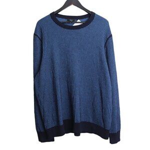 Theory Maden Crewneck Sweater in Merino Wool Sweater Baltic/Bering Size XXL